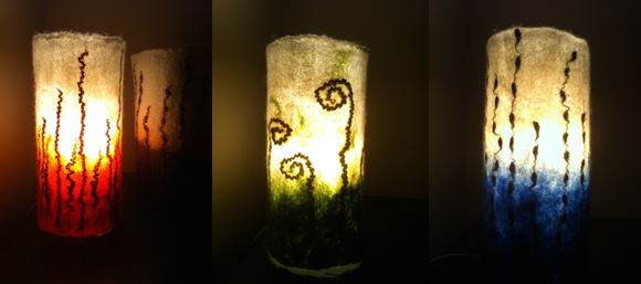 Capture felt lamp