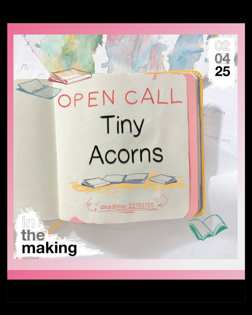 Open Call - Tiny Acorns - a journal/sketchbook exhibition for creatives based in Ireland. Part of the In the Making Festival, in Cork.