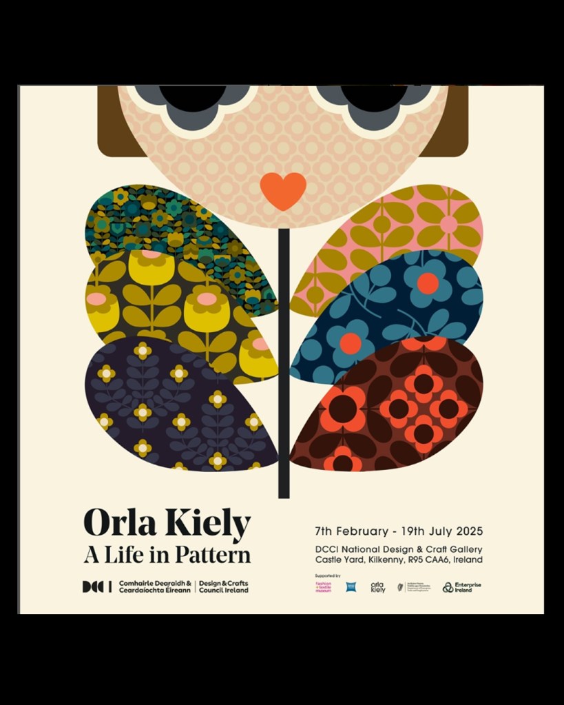 Poster for Orla Kiely retrospective at the National Design & Craft Gallery - DCCI - Kilkenny