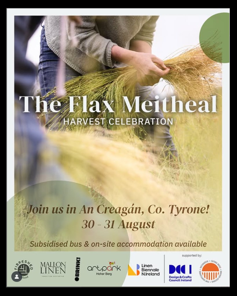 Poster for the Flax Meitheal Harvest Celebration.